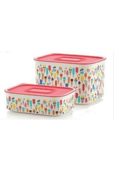 Tupperware Ice Cream Patterned Storage Set