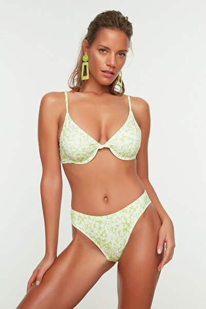 Trendyol Collection Bikini Set - Green - Floral