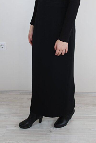 Bilgiçler Women's Black Slit Skirt
