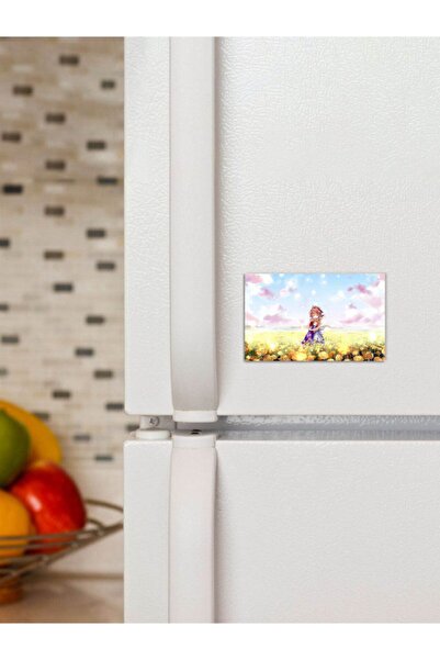 Panorama Ajans Anne Kız Anime Çizgi Film Anneler Günü Hediye 6x9 cm Magnet