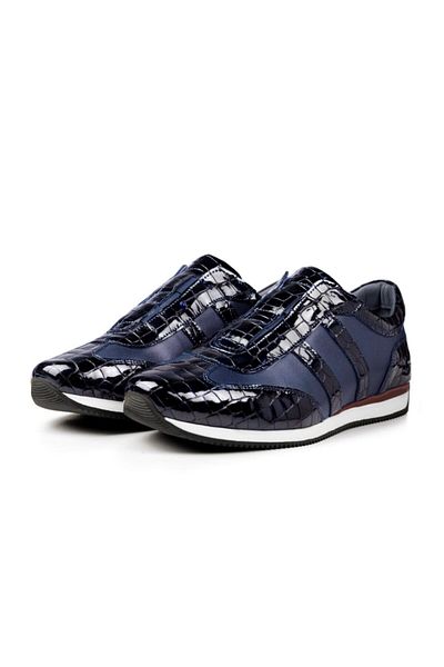 Ducavelli Ανδρικά παπούτσια casual Swanky από γνήσιο δέρμα Navy Blue