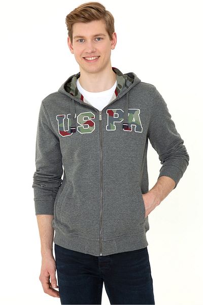 U.S. Polo Assn. Gray Men's Cardigan