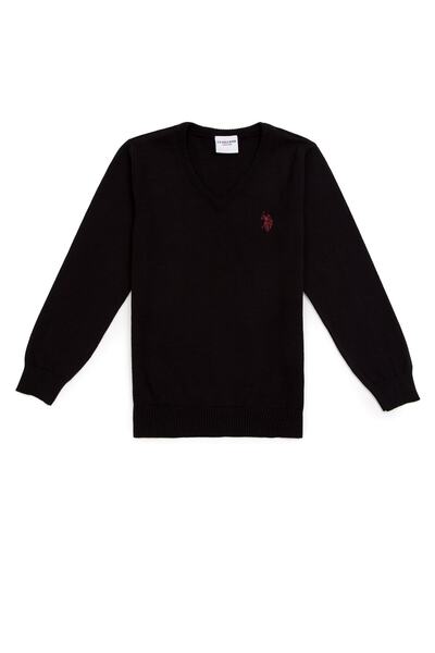 U.S. Polo Assn. Черен пуловер за момче