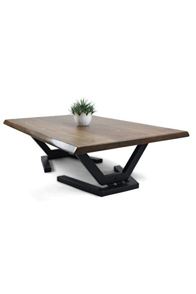 Mobenta Doğal Ağaç Masif Hibrit Kütük Masa Ve Sehpa 60 Cm X 120 Cm