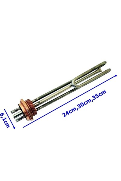 BALÇIK 1-1/2" Termostat Borulu Kafalı Pot Isıtıcı Krom Rezistansı 30cm-2500watt