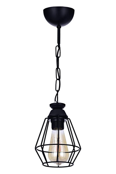 polataydinlatma Küpeli Tekli Sarkıt Avize (siyah)