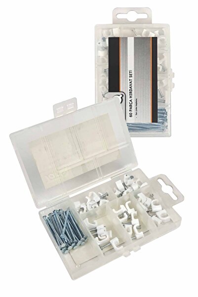 Binbirreyon Hırdavat Seti Kroşe Çivi 60 Parça Kutulu Set Ce090