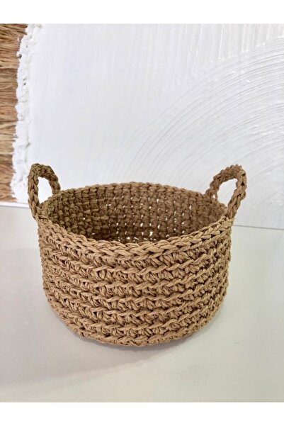 Veneris Home Çok Amaçlı Hasır Sepet, Hasır Saksı Sepeti, Fındık Ceviz Sepeti