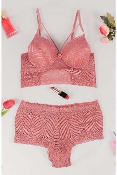 Yapıcı Underwear طقم حمالة صدر نسائية مع شورت -