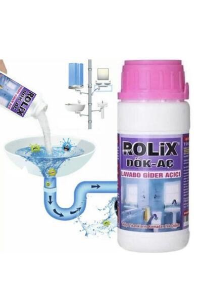 Rolix Tuvalet Açma Lavabo Aç 1kilo Tıkanık Açma Asit 1kg Yakıcı Sıvı Gider Aç...