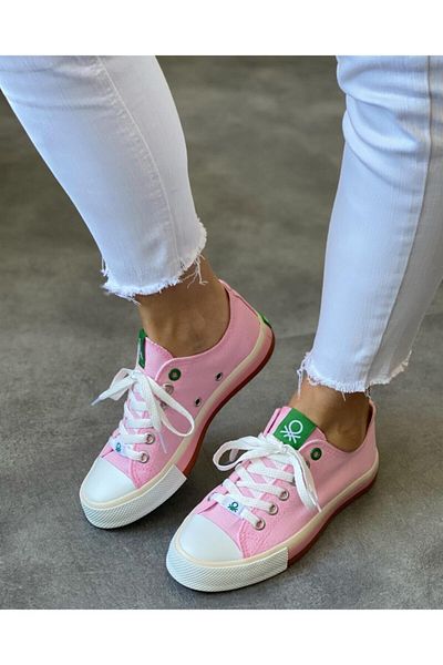 United Colors of Benetton Bn-30176 Benetton Leinen-Sneaker – Rosa