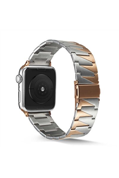 Nezih Case Apple Watch 42/44/45mm ve Seri 10 46mm Paslanmaz Çelik Üçgen Tasar...