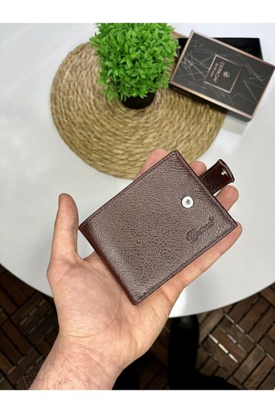 DERKON Leather Wallet with Coin and External Cover