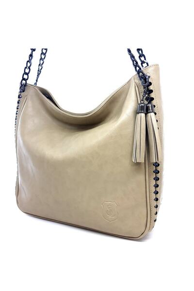 Ladystyle حقيبة كتف نسائية كبيرة من كيارا مصنوعة من جلد المنك، رياضية وسلسلة ...