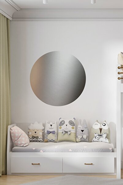 efekt reklam Gri Renk Tam Daire Bohem Cam, Salon, Yatak Odası, Mutfak, Balkon...