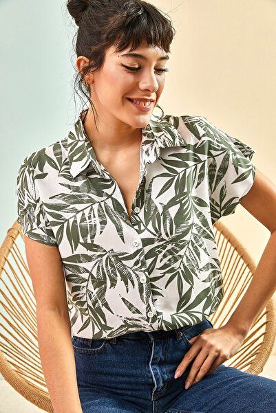 Bianco Lucci Több mintás denevér ujjú női ing