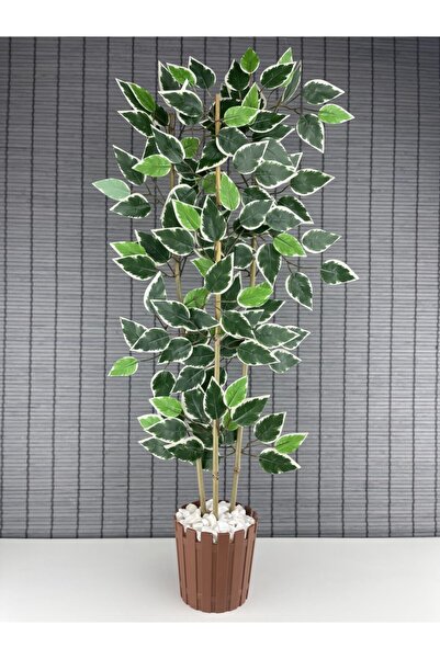Bahçem Yapay Yoğun Yapraklı Dekoratif Benjamin Ağacı 3 Gövde 95cm