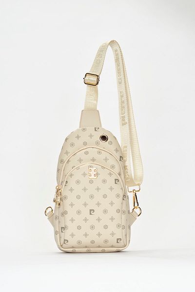 Pierre Cardin Beige Monogram Women's Shoulder Bag 05PO22Y1535