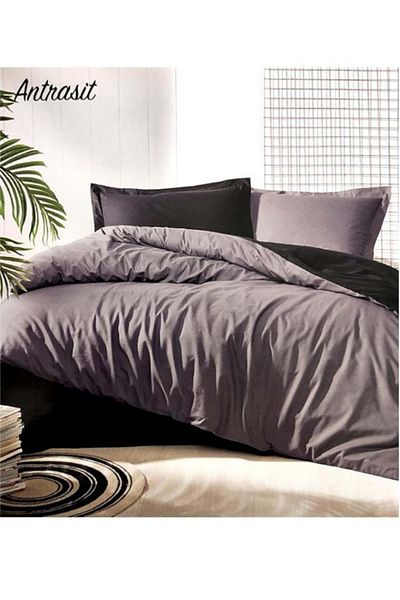 Özdilek Ranforce Double Duvet Cover Set - Anthracite Black Colormix