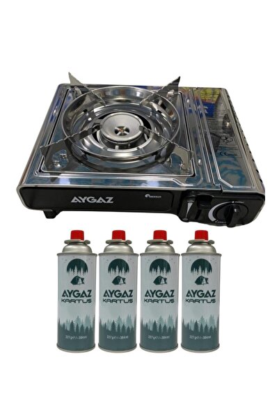 Aygaz Ms-2500 Bs Çantalı Portatif Ocak+227 Kartuş Dörtlü Set