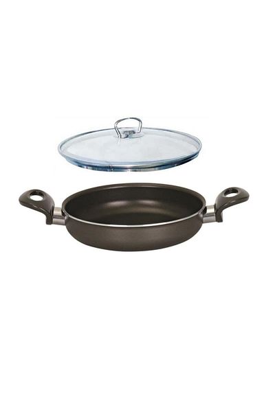 Mehtap Onyx Teflon Sahan 18 Cm With Glass Lid