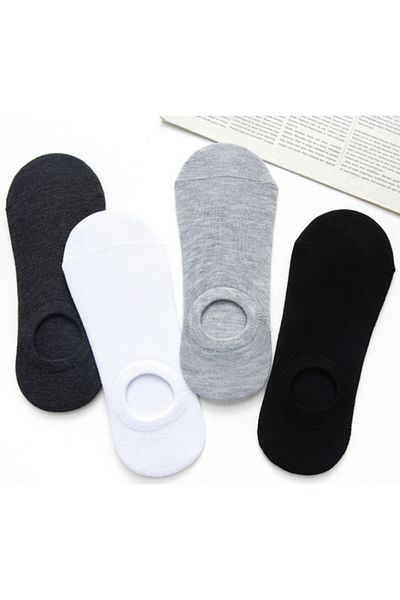 socksbox 6 ζευγάρια καλοκαιρινά αθλητικά παπούτσια (αόρατες) κάλτσες/40-44 μαύρες καπνιστές-σκούρο μπλε Λευκό
