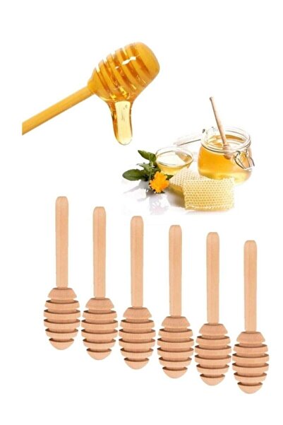 ÇARŞIMSEPETTE ملعقة عسل طبيعية صغيرة صناعة يدوية 2 قطعة 5 سم خشب