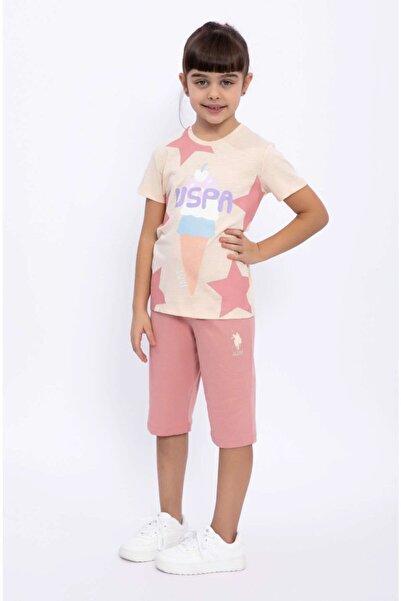 U.S. Polo Assn. Set capri din jerseu pentru fete