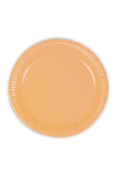 Deniz Parti Orange Macaron Cardboard Plate 8 Pieces