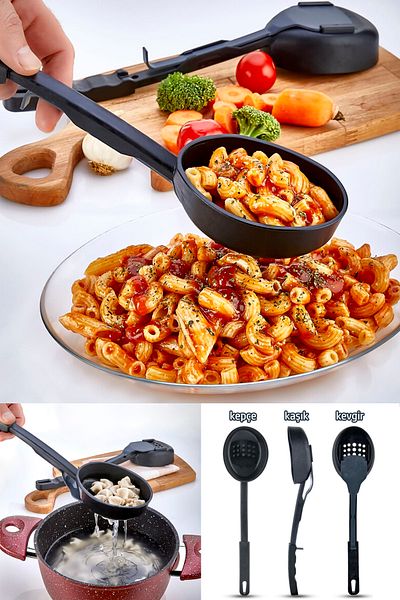 Kazanabil 3 in 1 Adjustable Ladle Colander Serving Spoon