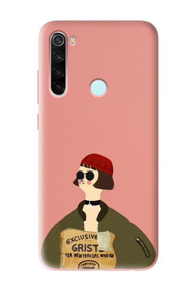 Spoyi Xiaomi Redmi Note 8 Compatible Mathilda Design Powder Launch Phone Case