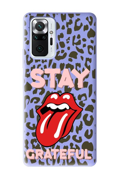 Spoyi Xiaomi Redmi Note 10 - 10S Compatible Stay Grateful Design Lilac Launch...