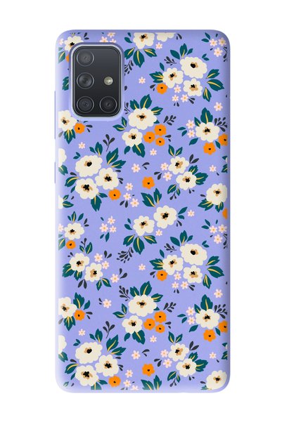 Spoyi Samsung A71 Compatible Flower Garden Design Lilac Launch Phone Case