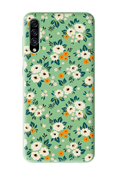 Spoyi Samsung A30s - A50 Uyumlu Çiçek Bahçesi Tasarımlı Yeşil Lansman Telefon...