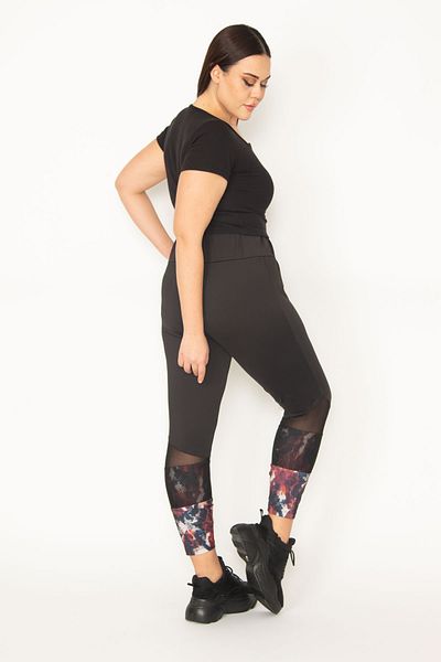 Şans Große Größen in Leggings - Schwarz - Mittlerer Bund