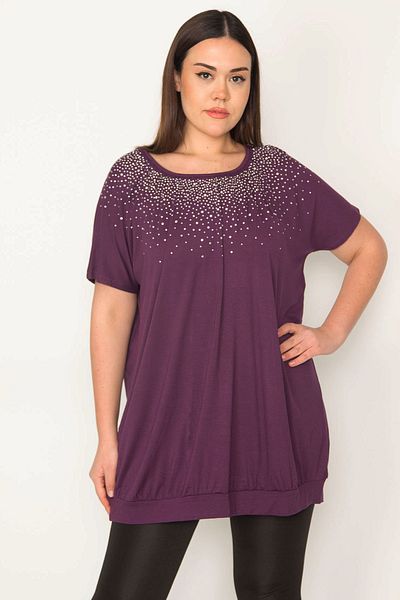 Şans Große Größen in Tunika - Lila - Regular Fit