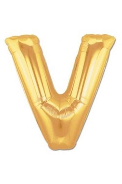 KBK MARKET 40 Cm V Foil Letter Balloon 16 Inch