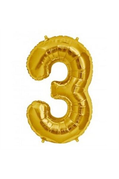 KBK MARKET 40 Cm 3 Foil Number Balloon 16 Inch