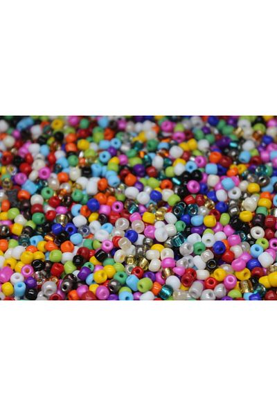 Hobimos 25 Gram Mixed Color Glass Sand Beads, Jewelry Making Beads