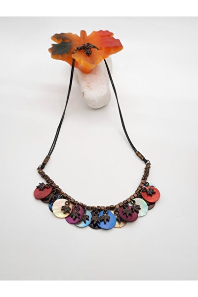 embaaksesuar El Yapımı Sedef Malzeme Kadın Kolye