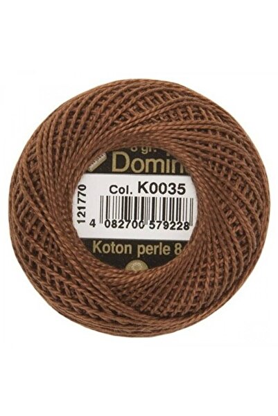 Donino كوتون بيرل 8 جرام بني رقم: 8 خيط تطريز عبر غرزة بانش - K0035