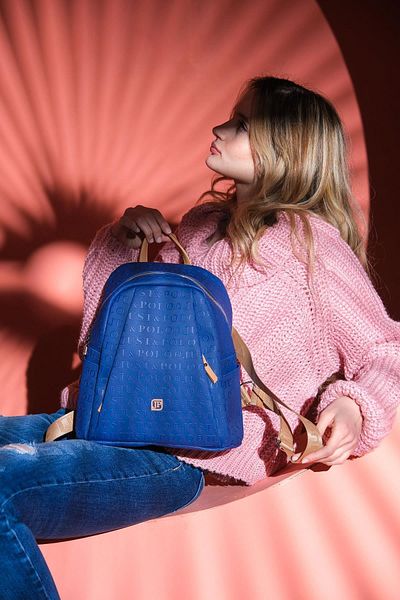 Just Polo Women's 9 Compartment Backpack and Wallet Combination Gift