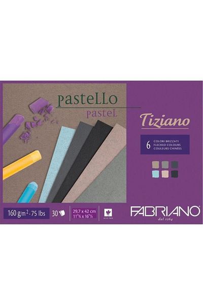 Fabriano وسادة باستيل تيزيانو 160 جرامA3 30 Ypلون بريزاتي 6 ألوان مختلطة