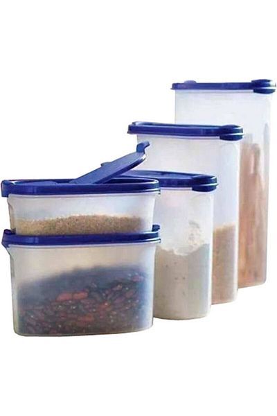 Tupperware مجموعة بيضاوية مكونة من 5 حاويات تخزين للبقوليات