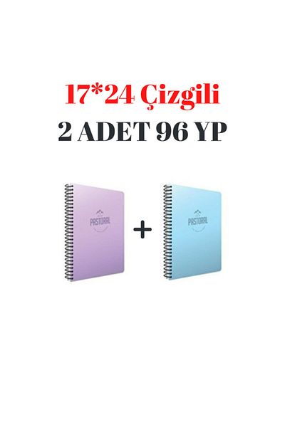 Gıpta Pastoral Lined Notebook 17*24 96 Sheets 2 Pieces