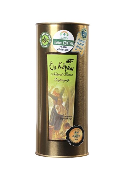 Öz Köyüm Naturel Sızma Erken Hasat Soğuk Sıkım Zeytinyağı 1 Lt - Teneke