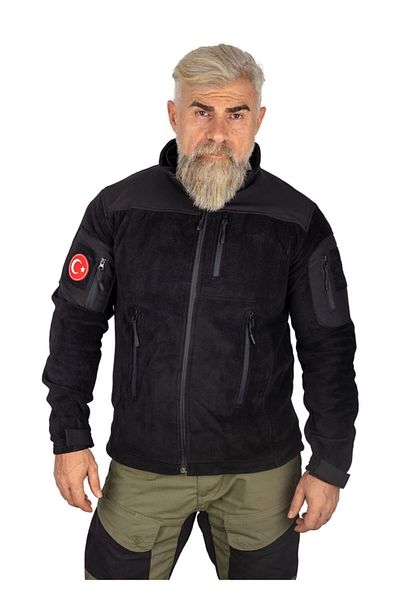 Safari AVM Παλτό Fleece Mall Military Tactical Μαύρο Χρώμα