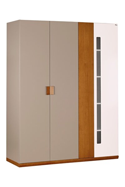 Meltem Natura Genç Odası Dört Kapılı Dolap (GRANİT-MEŞE)