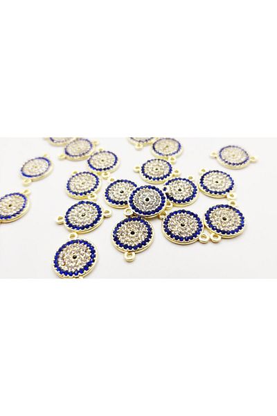 yiğit aksesuar Evil Eye Model Stone Necklace Bracelet Pendant 5 Pieces