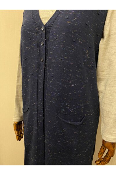 TEK Knitwear Mother Vest / Navy Blue